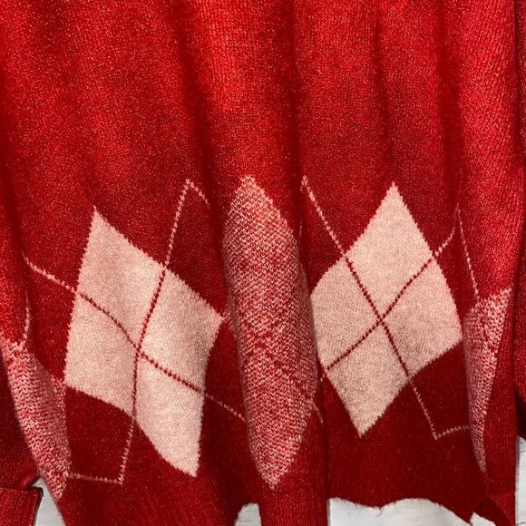 Elle Red Sweater Size XL - Picture 4 of 6
